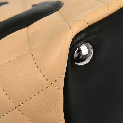 Chanel 2005-2006 Beige Calfskin Cambon Ligne Tote Handbag