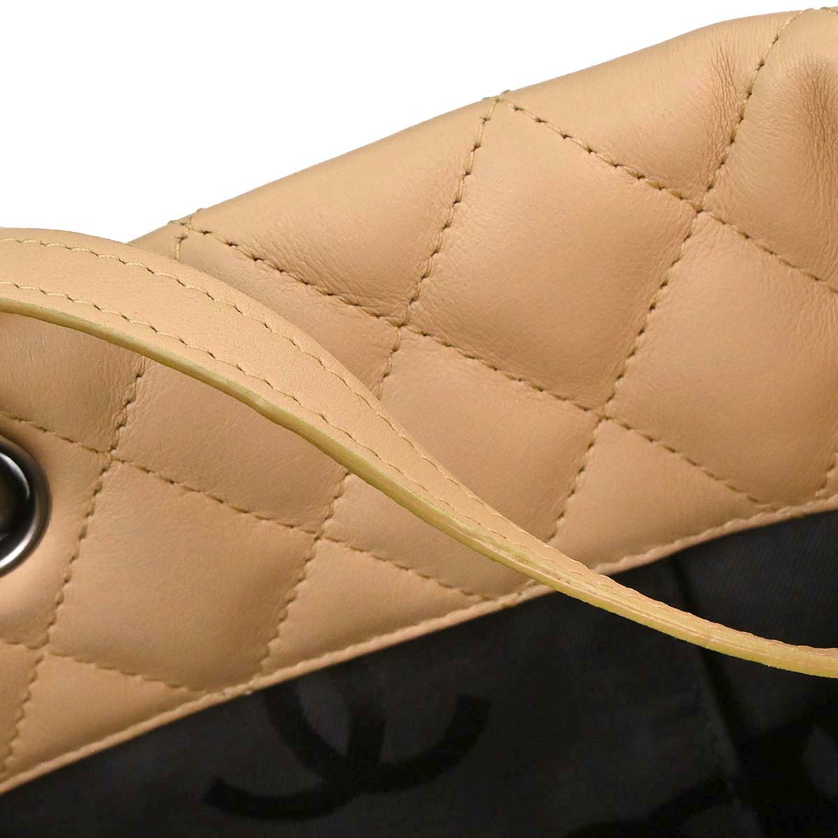 Chanel 2005-2006 Beige Calfskin Cambon Ligne Tote Handbag