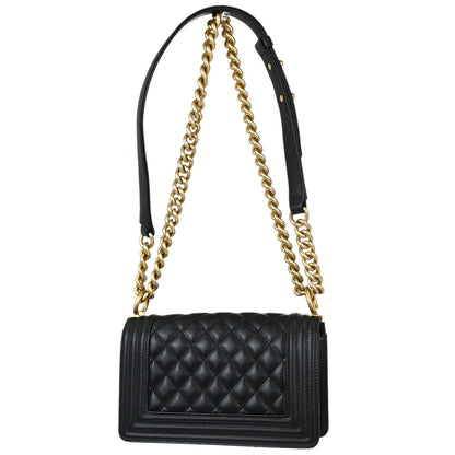 Boy Chanel 2019 Black Caviar Skin Small Chain Shoulder Bag