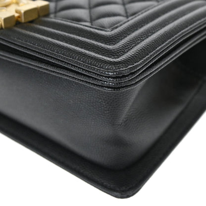 Boy Chanel 2019 Black Caviar Skin Small Chain Shoulder Bag