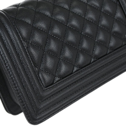 Boy Chanel 2019 Black Caviar Skin Small Chain Shoulder Bag