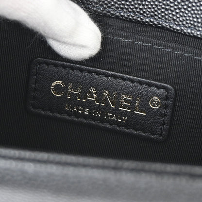 Boy Chanel 2019 Black Caviar Skin Small Chain Shoulder Bag