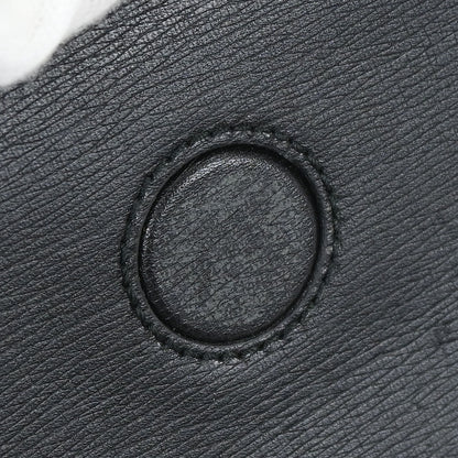 Gucci Black Leather Bamboo Handbag