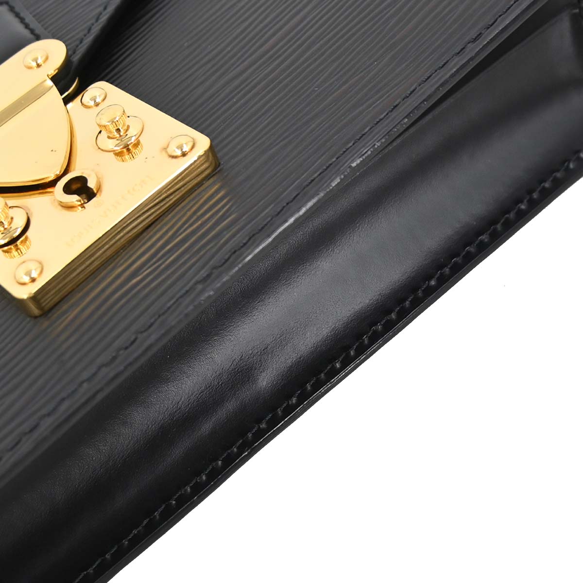 Louis Vuitton Black Epi Pochette Serie Dragonne Clutch Bag M52612