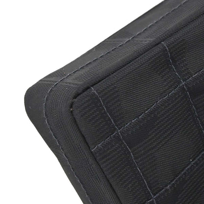 Chanel 2002-2003 Black Jacquard Nylon Travel Line East West Shoulder Bag