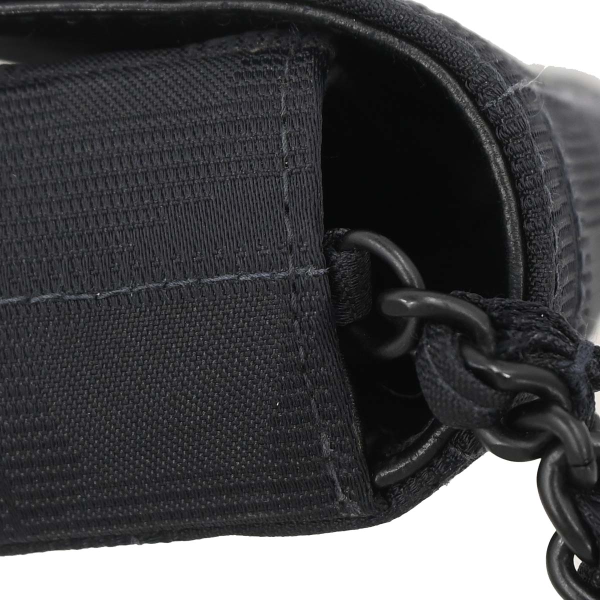 Chanel 2002-2003 Black Jacquard Nylon Travel Line East West Shoulder Bag