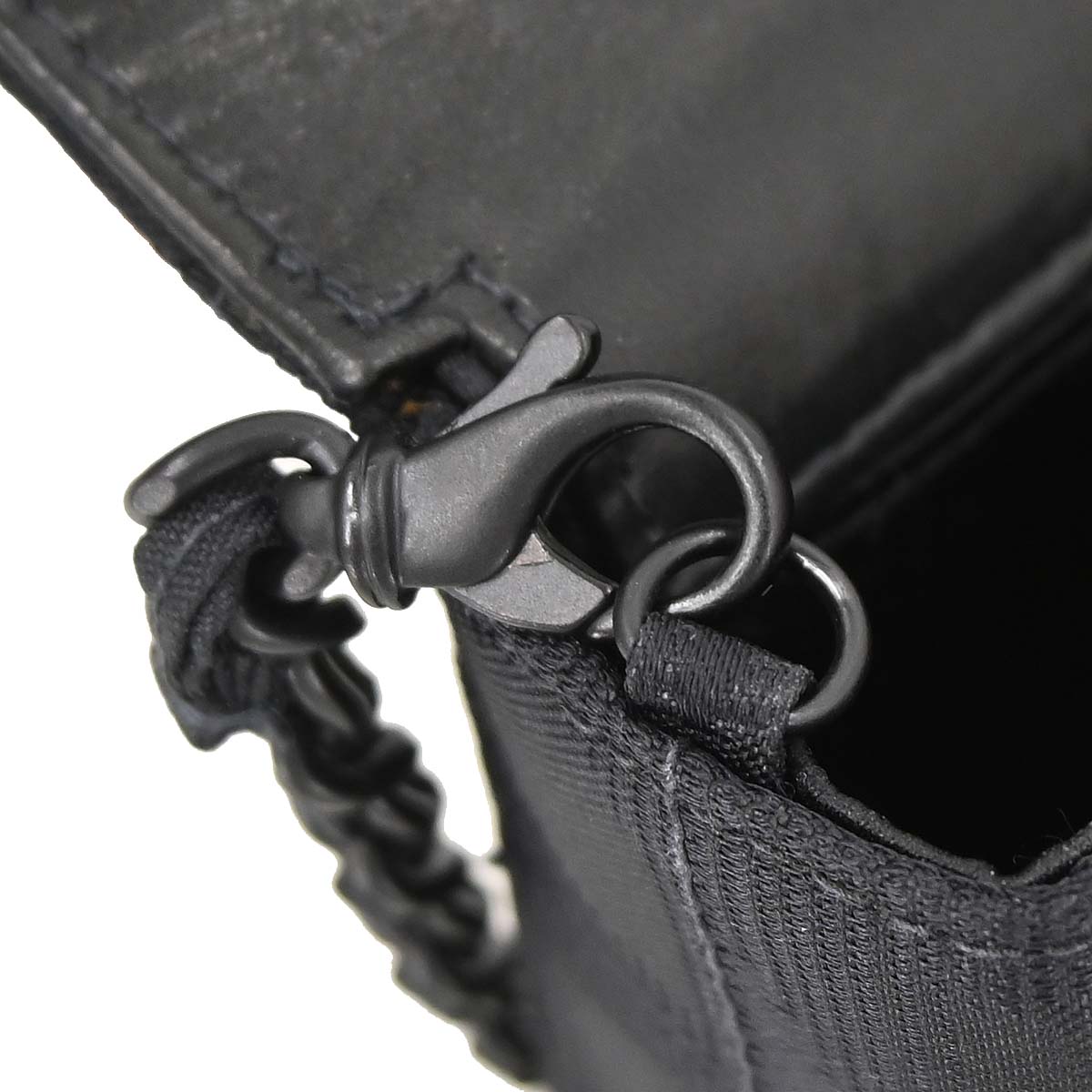 Chanel 2002-2003 Black Jacquard Nylon Travel Line East West Shoulder Bag