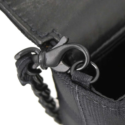 Chanel 2002-2003 Black Jacquard Nylon Travel Line East West Shoulder Bag