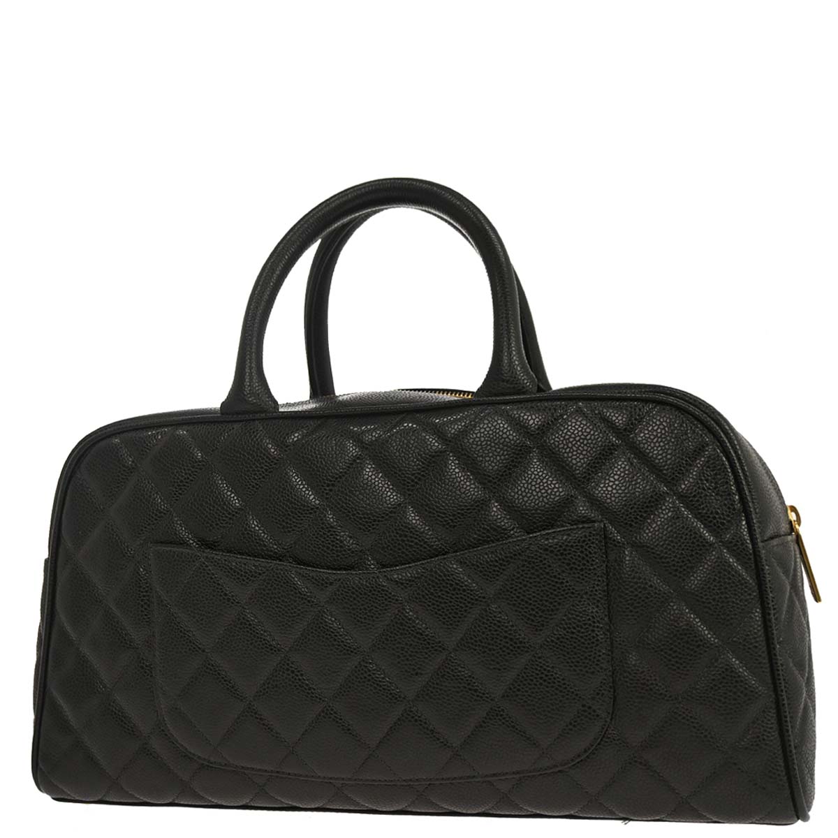 Chanel 2003-2004 Black Caviar Skin Bowling Bag 37
