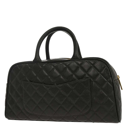 Chanel 2003-2004 Black Caviar Skin Bowling Bag 37