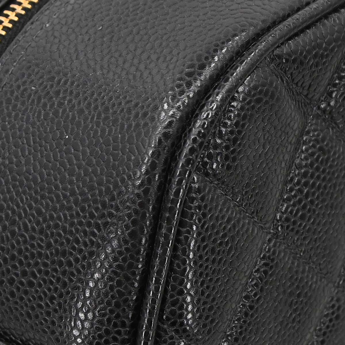 Chanel 2003-2004 Black Caviar Skin Bowling Bag 37