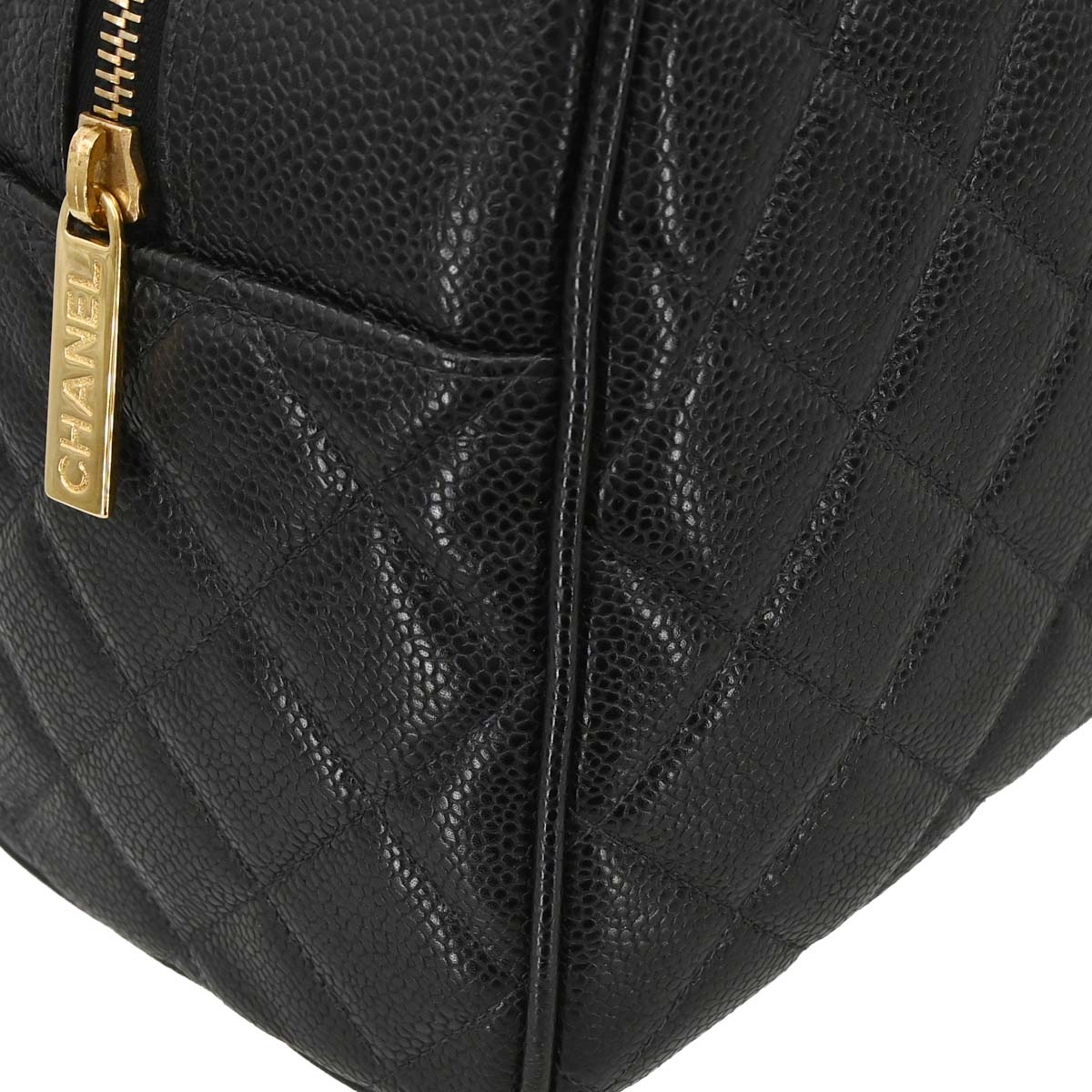 Chanel 2003-2004 Black Caviar Skin Bowling Bag 37