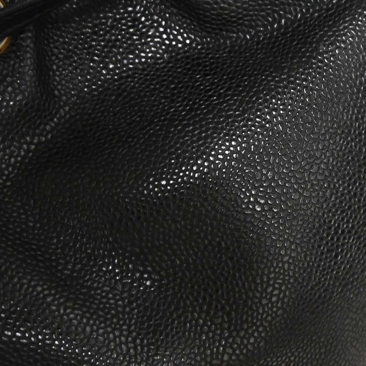 Chanel Black Caviar Skin Triple CC Bucket Shoulder Bag