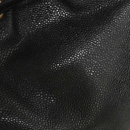 Chanel Black Caviar Skin Triple CC Bucket Shoulder Bag