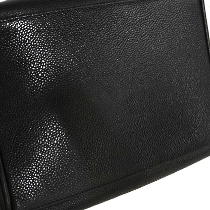 Chanel Black Caviar Skin Triple CC Bucket Shoulder Bag