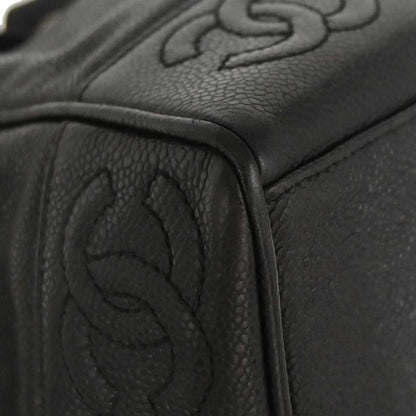Chanel Black Caviar Skin Triple CC Bucket Shoulder Bag