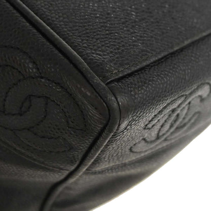 Chanel Black Caviar Skin Triple CC Bucket Shoulder Bag