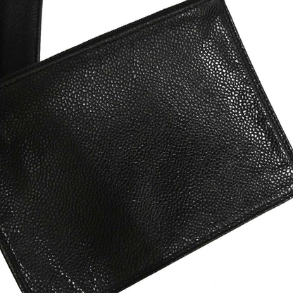 Chanel Black Caviar Skin Triple CC Bucket Shoulder Bag
