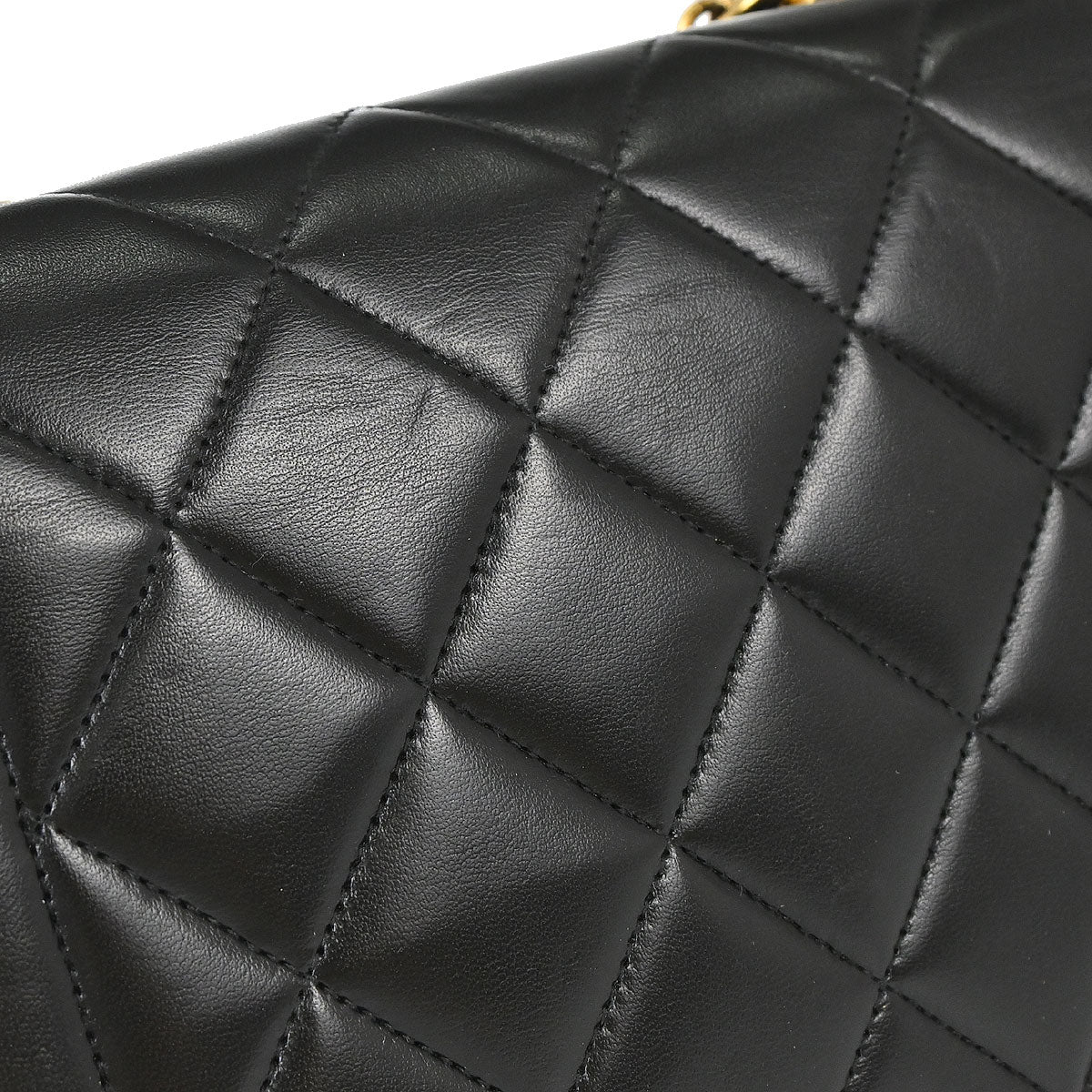 Chanel 1994-1996 Black Lambskin Small Diana Shoulder Bag