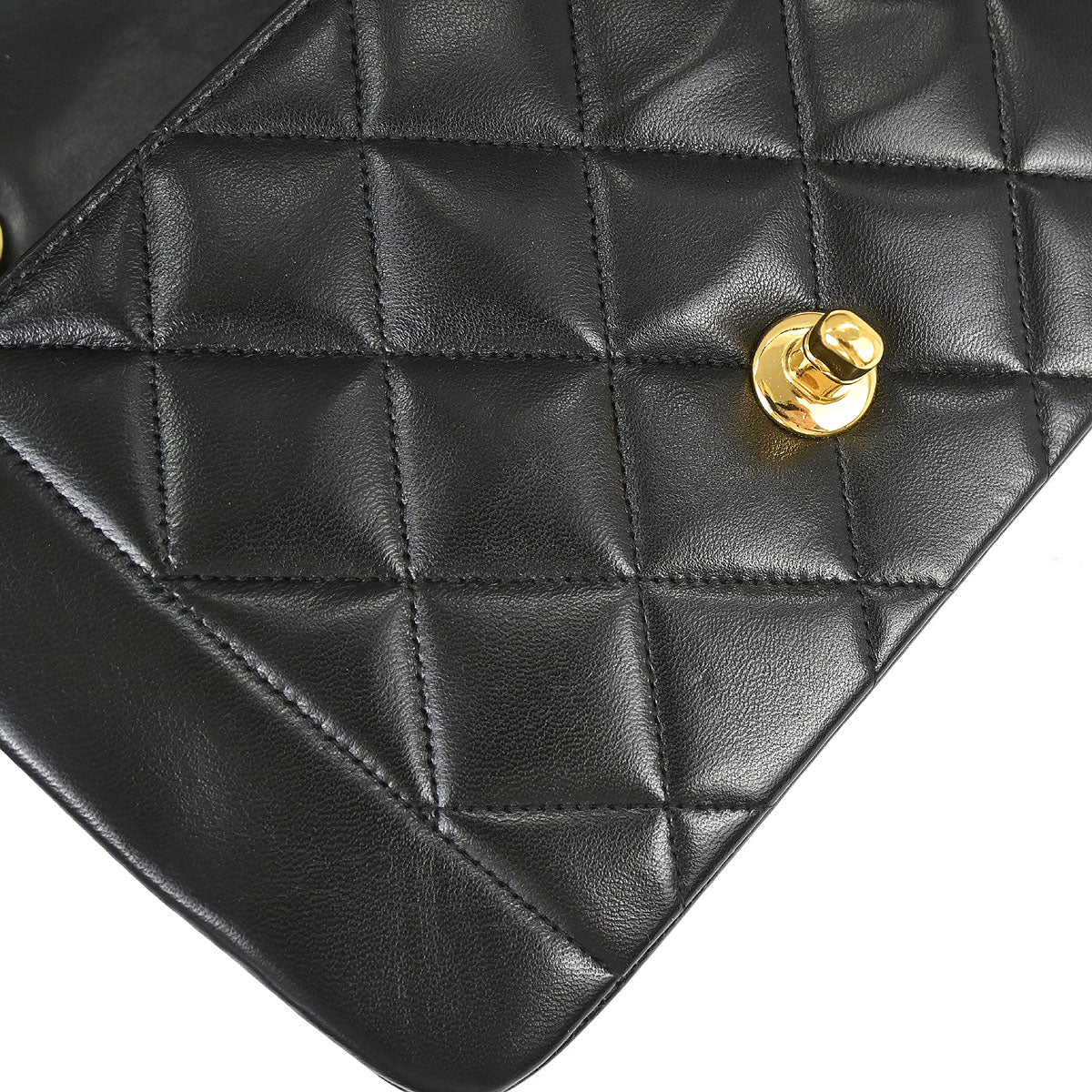 Chanel 1994-1996 Black Lambskin Small Diana Shoulder Bag