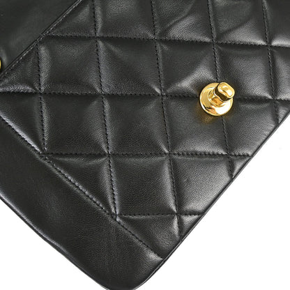 Chanel 1994-1996 Black Lambskin Small Diana Shoulder Bag