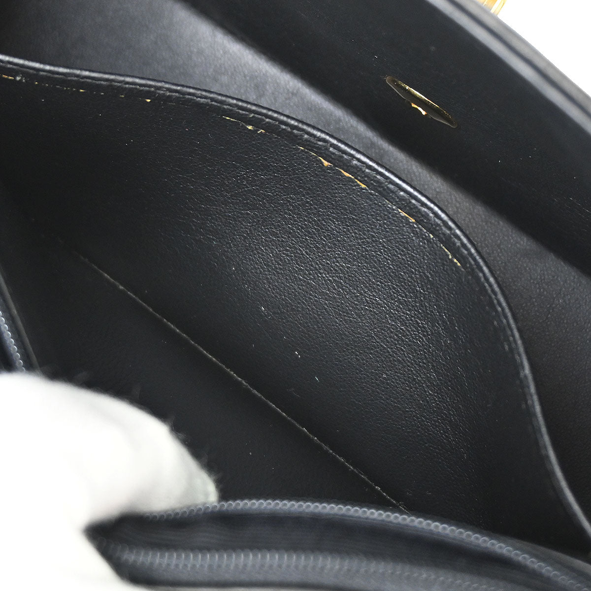Chanel 1994-1996 Black Lambskin Small Diana Shoulder Bag