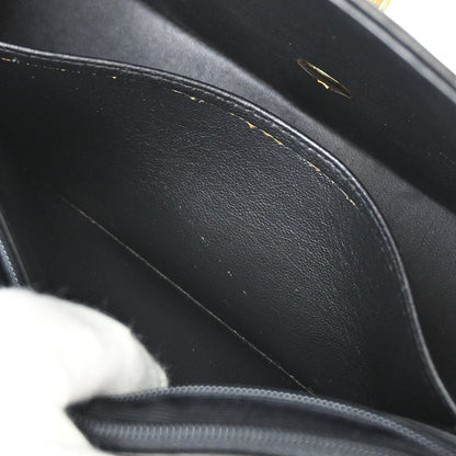 Chanel 1994-1996 Black Lambskin Small Diana Shoulder Bag