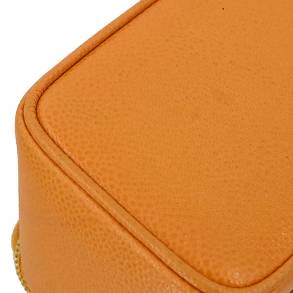 Chanel Yellow Caviar Skin Vanity Handbag
