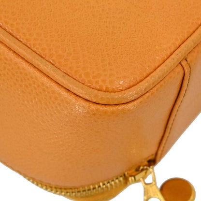 Chanel Yellow Caviar Skin Vanity Handbag