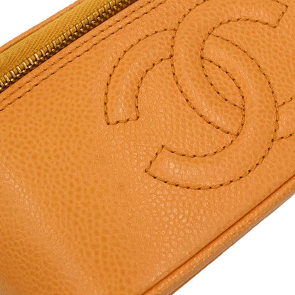 Chanel Yellow Caviar Skin Vanity Handbag