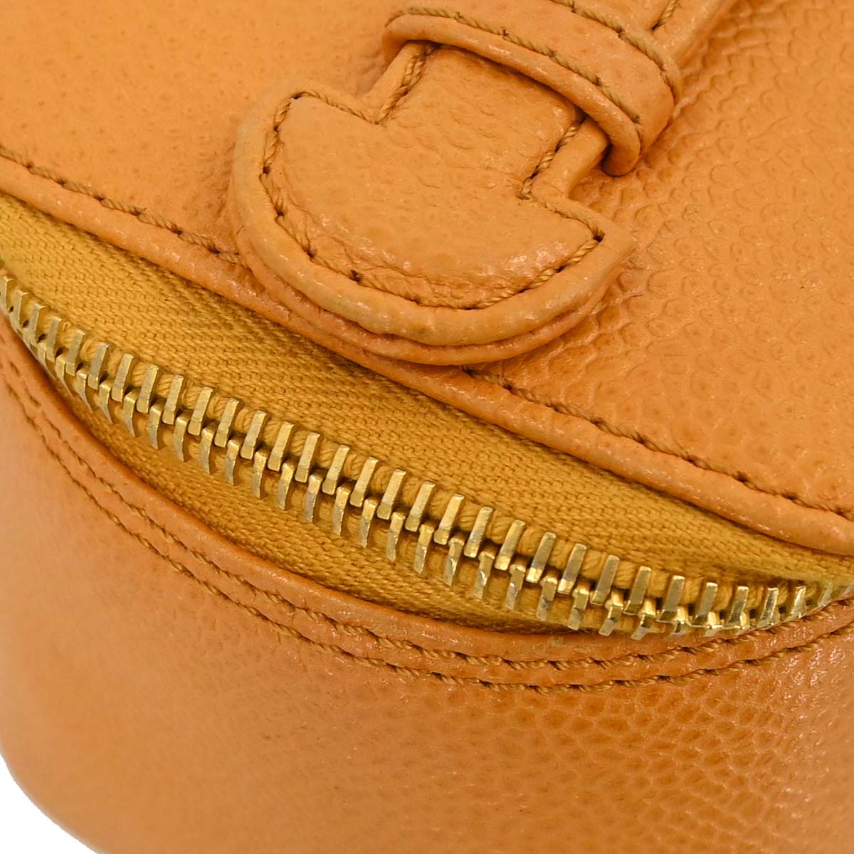 Chanel Yellow Caviar Skin Vanity Handbag