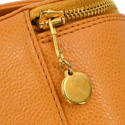 Chanel Yellow Caviar Skin Vanity Handbag