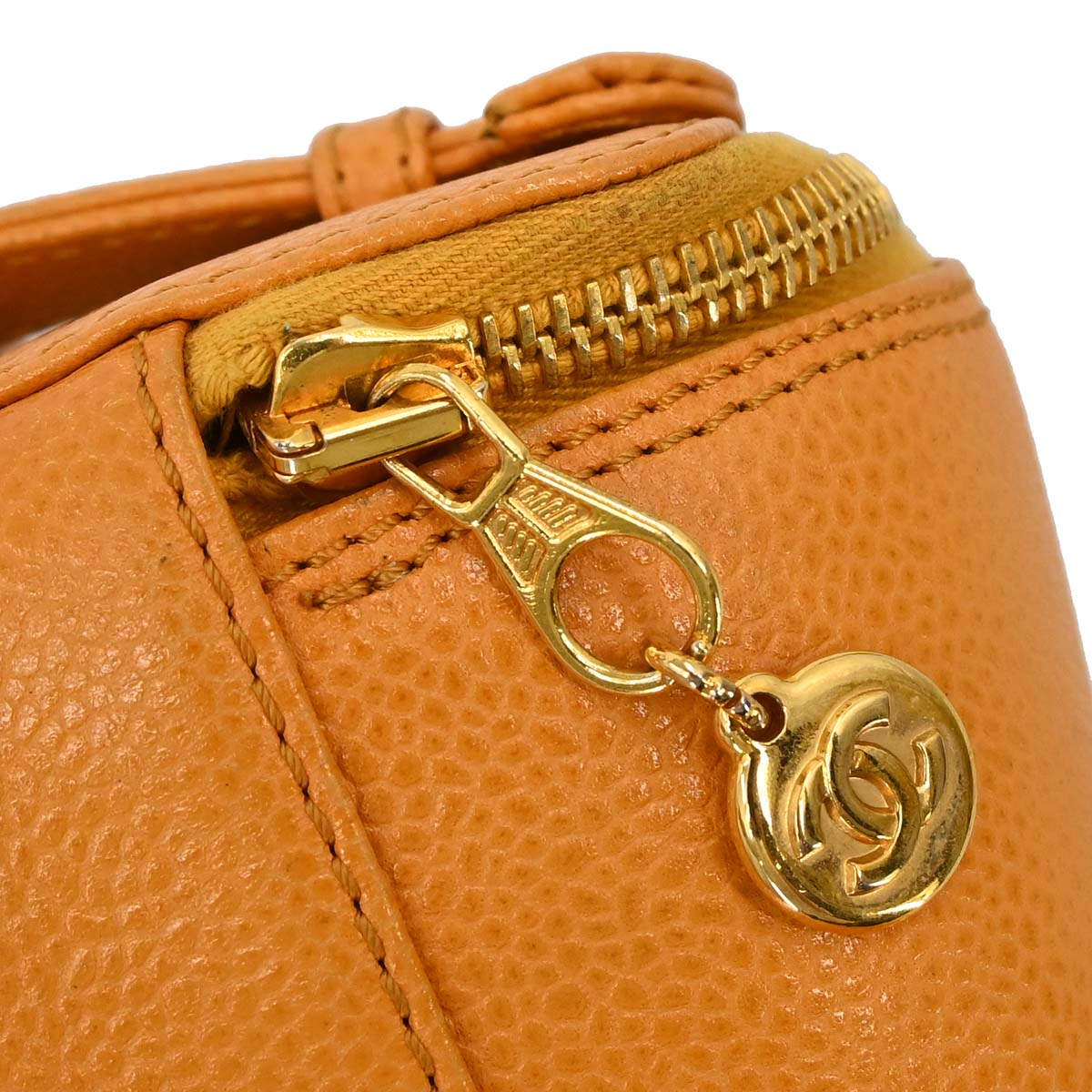Chanel Yellow Caviar Skin Vanity Handbag
