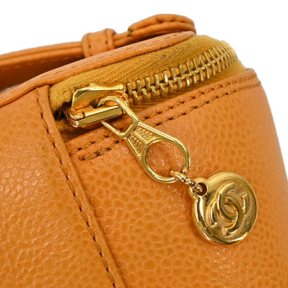 Chanel Yellow Caviar Skin Vanity Handbag