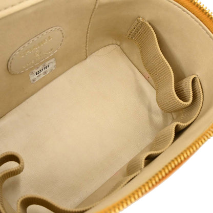 Chanel Yellow Caviar Skin Vanity Handbag