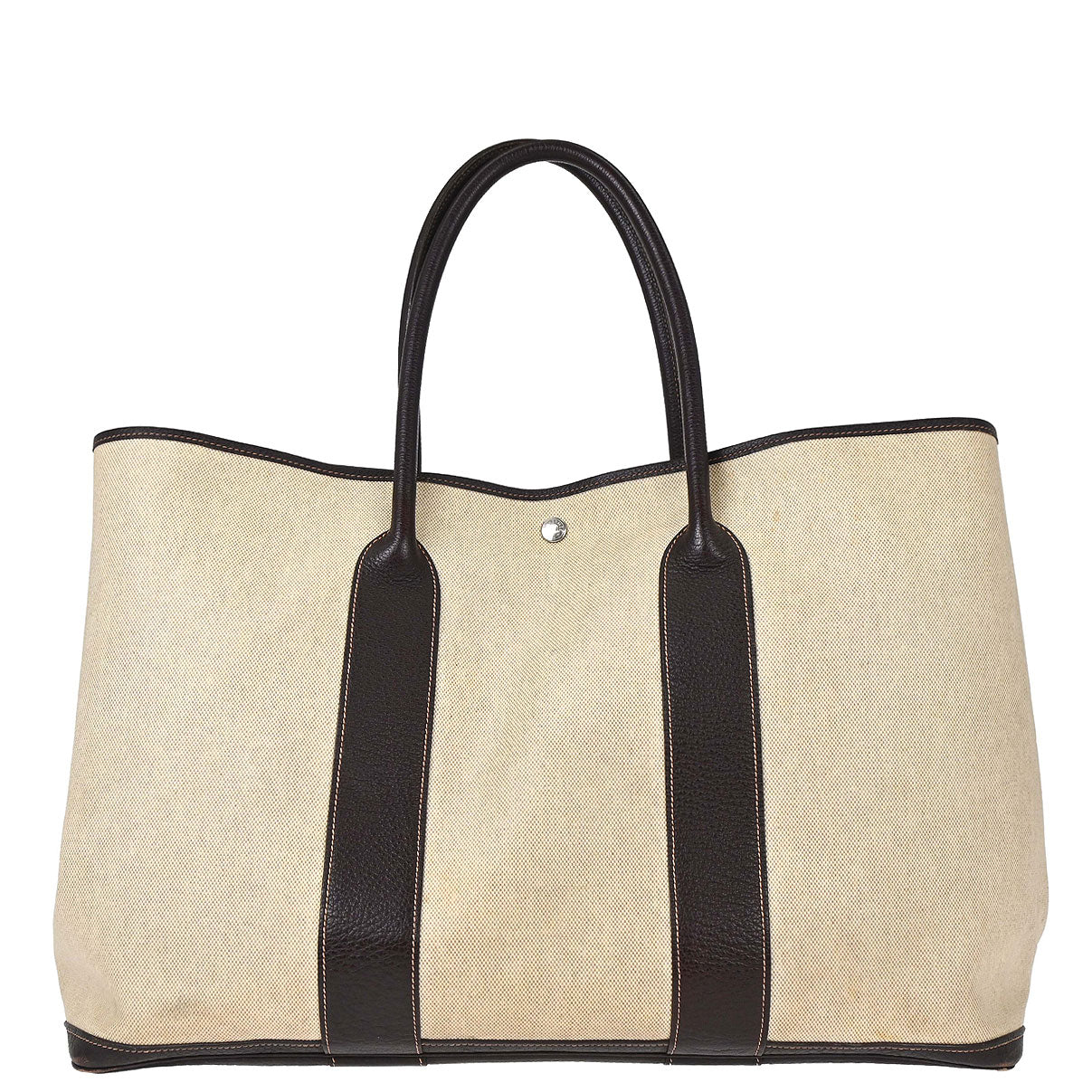 Hermes Beige Toile H Garden Party 49 GM Tote Handbag