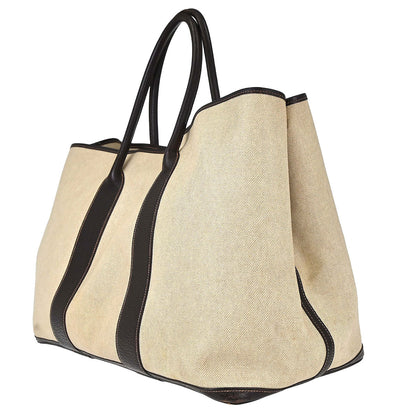 Hermes Beige Toile H Garden Party 49 GM Tote Handbag