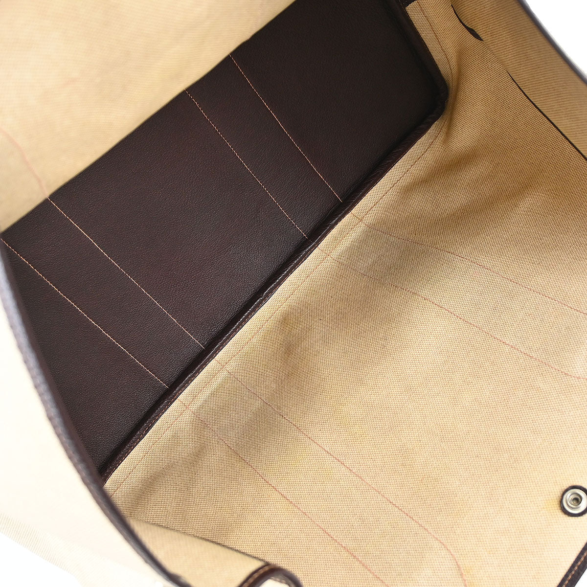 Hermes Beige Toile H Garden Party 49 GM Tote Handbag