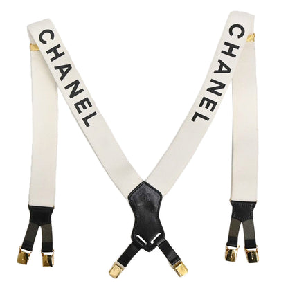 Chanel Suspenders White Small Good