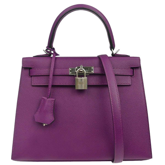 Hermes Anemone Epsom Kelly 25 Sellier 2way Shoulder Handbag