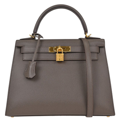 Hermes Etain Epsom Kelly 28 Sellier 2way Shoulder Handbag