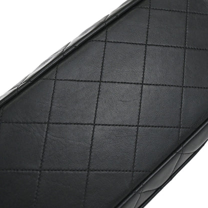 Chanel 1994-1996 Black Lambskin Maxi Classic Flap Shoulder Bag