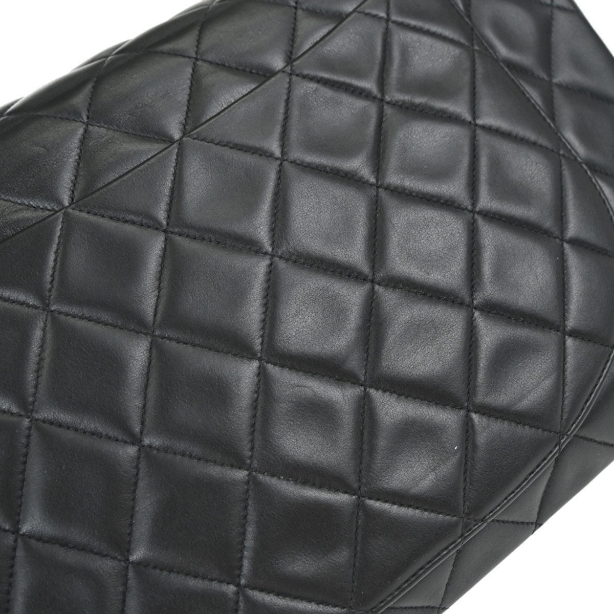 Chanel 1994-1996 Black Lambskin Maxi Classic Flap Shoulder Bag