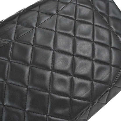 Chanel 1994-1996 Black Lambskin Maxi Classic Flap Shoulder Bag