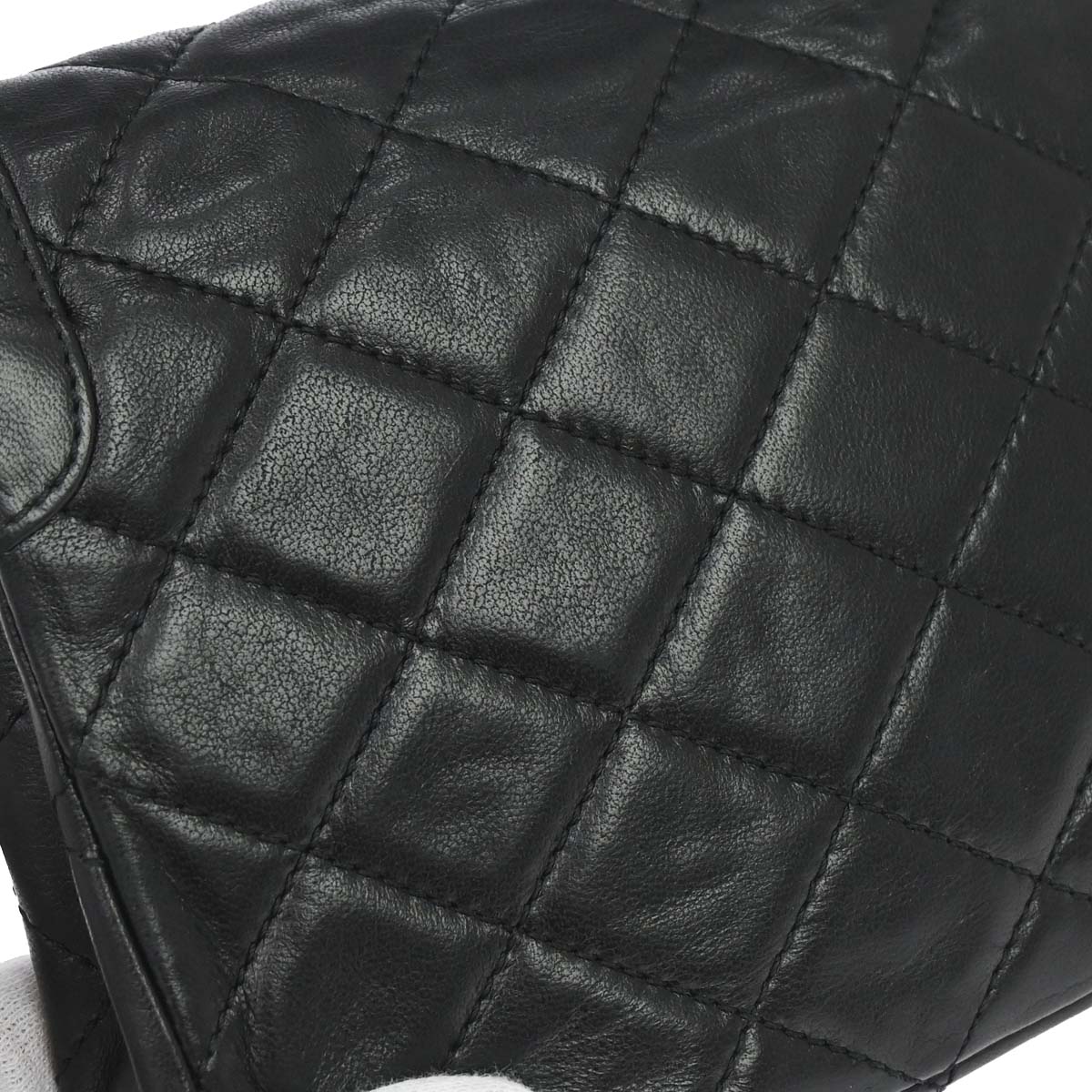 Chanel 1986-1988 Black Lambskin Paris Single Flap Shoulder Bag