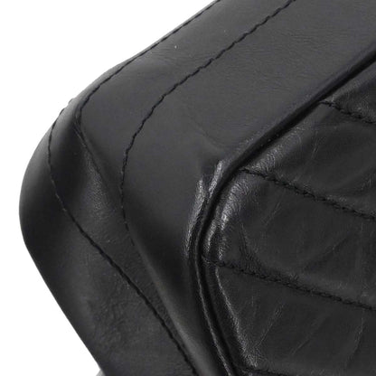 Chanel Black Calfskin Chevron 2.55 Small Double Flap Shoulder Bag