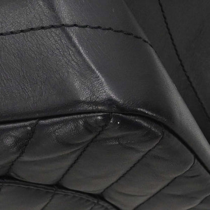 Chanel Black Calfskin Chevron 2.55 Small Double Flap Shoulder Bag
