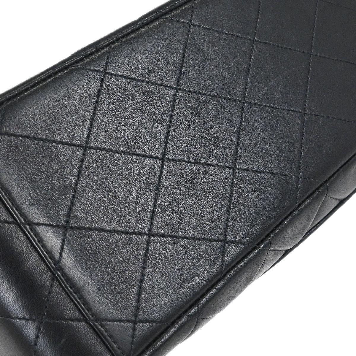 Chanel 1994-1996 Black Lambskin Maxi Classic Flap Shoulder Bag