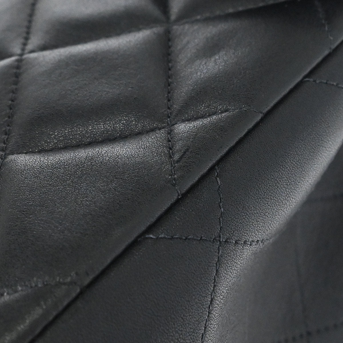 Chanel 1994-1996 Black Lambskin Maxi Classic Flap Shoulder Bag