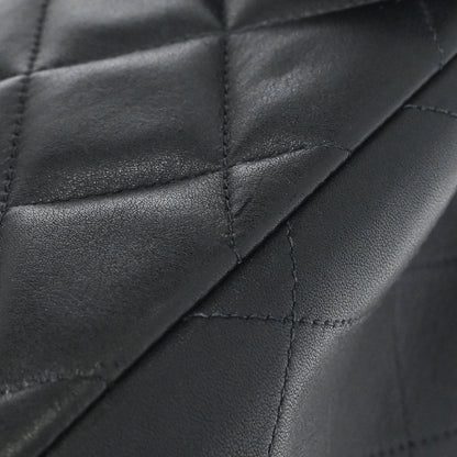 Chanel 1994-1996 Black Lambskin Maxi Classic Flap Shoulder Bag